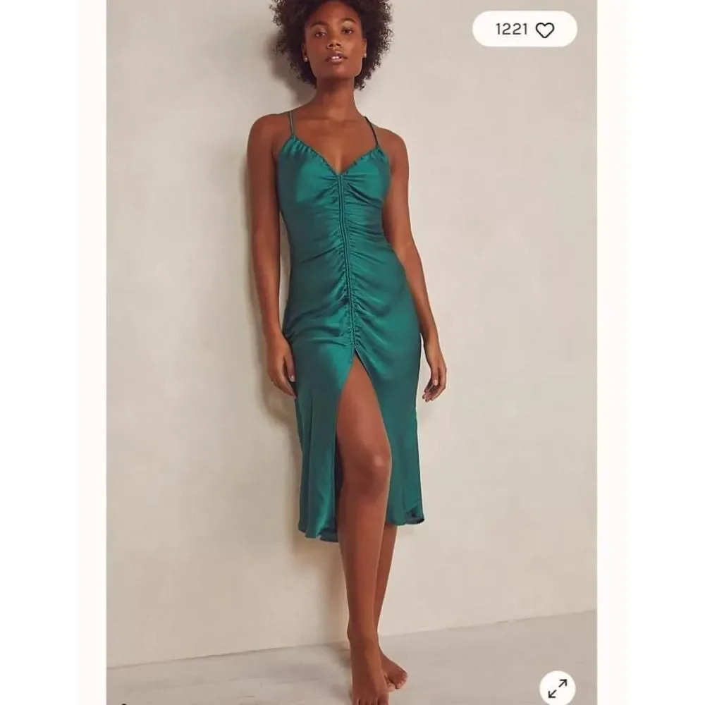 Free People Nothing Better Slip Midi Dress Sz XS